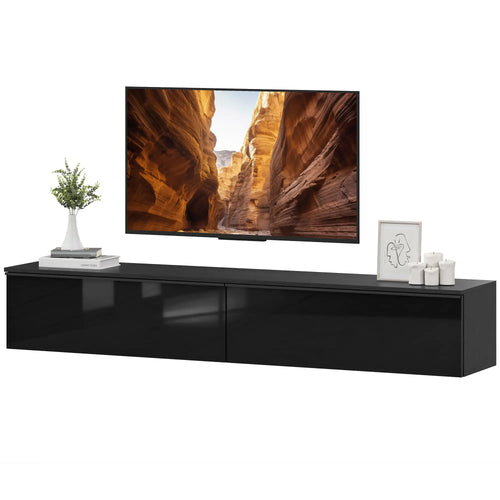 Wall Mounted TV Stand, Floating Cabinet With Storage, For TVs Up To 70