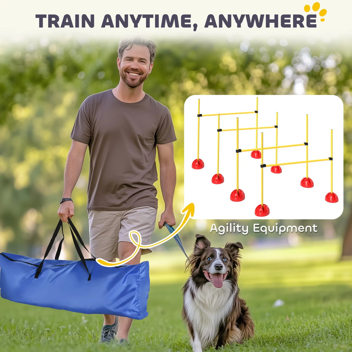 Dog Agility Training Equipment, 4 Pcs Obstacle Course, Yellow Dog Agility Training Equipment at Gallery Canada