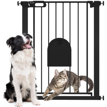 30"-32" Extra Wide Pet Gate, 35"H, Small Door, Black Houses, Kennels & Pens at Gallery Canada