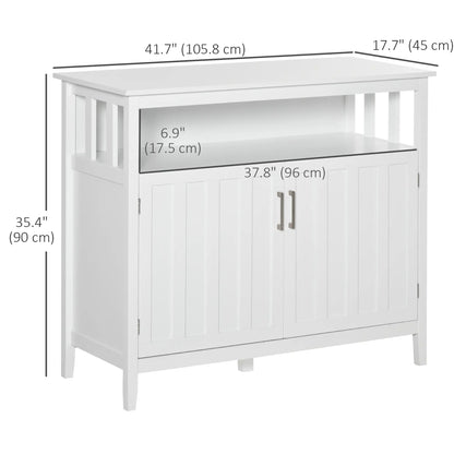 Sideboard Buffet Cabinet, 2 Doors, Adjustable Shelves, Kitchen Dining, White Bar Cabinets at Gallery Canada