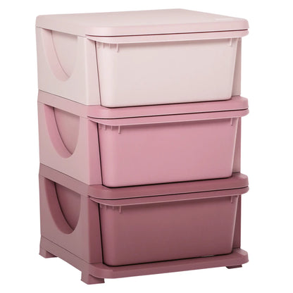 3 Tier Kids Toy Organizer, 3 Plastic Drawers, Pink Baby & Kids Storage at Gallery Canada