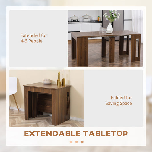 Foldable Dining Table, Extendable Kitchen Table for Small Spaces, Seats up to 6 People - Gallery Canada