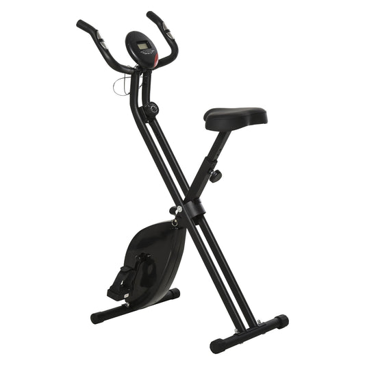 Foldable Exercise Bike Upright Fitness Bike 8-Level Resistance Cardio Workout - Gallery Canada