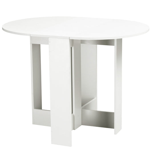 Folding Drop Leaf Dining Table Foldable Bar Table for Small Kitchen, Dining Room, White - Gallery Canada