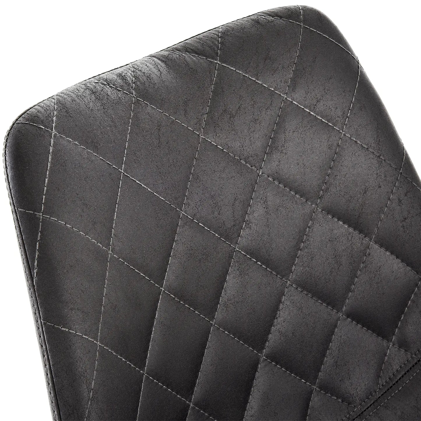 Set of 2 Microfiber Bar Stools, Kitchen Stools with Padded Seat, Black Bar Stools at Gallery Canada