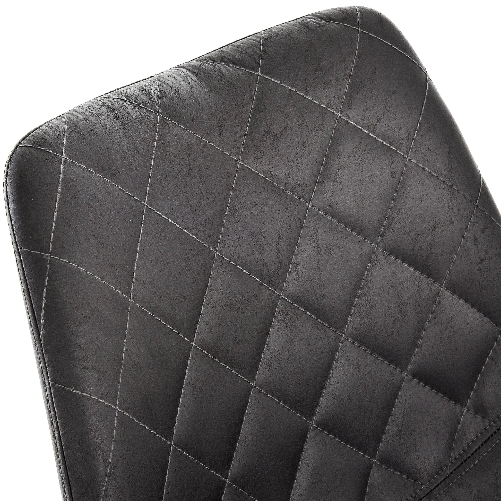 Set of 2 Microfiber Bar Stools, Kitchen Stools with Padded Seat, Black Bar Stools at Gallery Canada