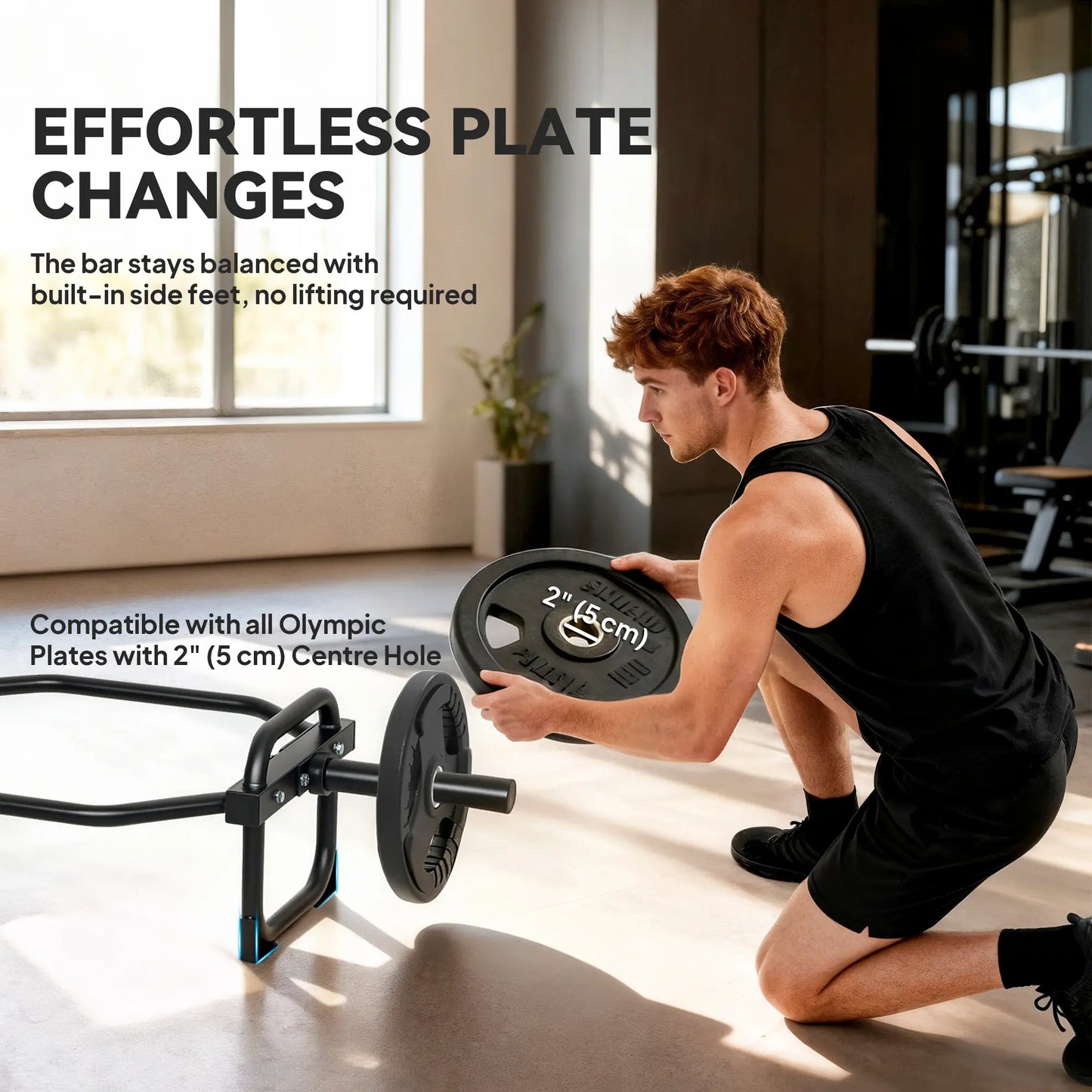 Olympic Deadlifting Bar, 2" Hex Barbell, 660 Lbs Capacity