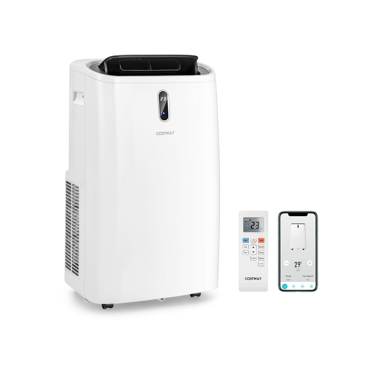 12000 BTU Portable 4-in-1 Air Conditioner with Smart Control, White Portable Air Conditioners at Gallery Canada