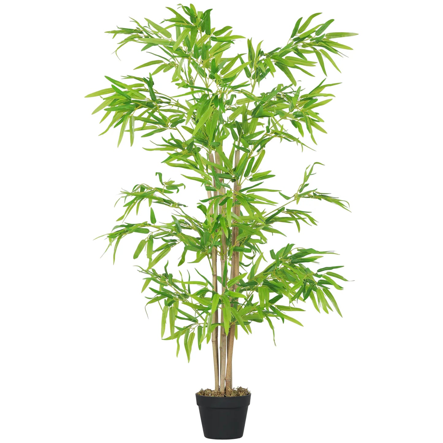 Artificial Bamboo Tree, 5ft, Realistic Leaf, Natural Trunk, Decorative Plant Artificial Trees Green at Gallery Canada