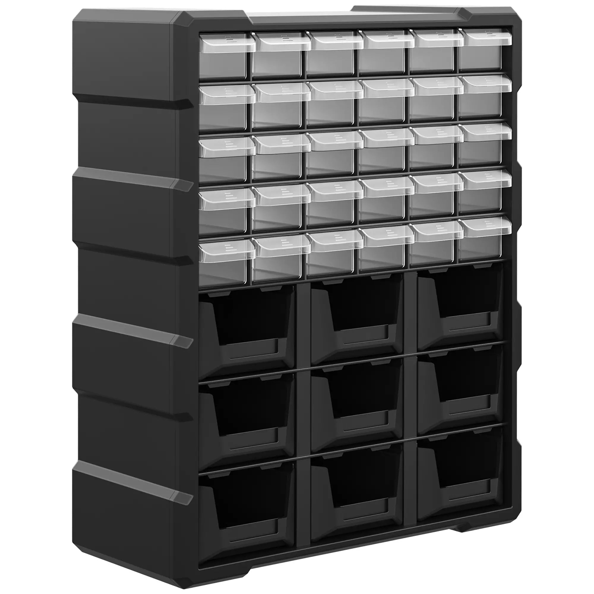 Plastic 39 Drawer Parts Organizer, Wall Mount Storage Cabinet, Black Tool Organizers at Gallery Canada