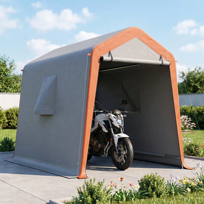 6' x 8' Portable Storage Shed Tent, Waterproof Motorcycle Bike Tent, Light Grey Car Shelters at Gallery Canada