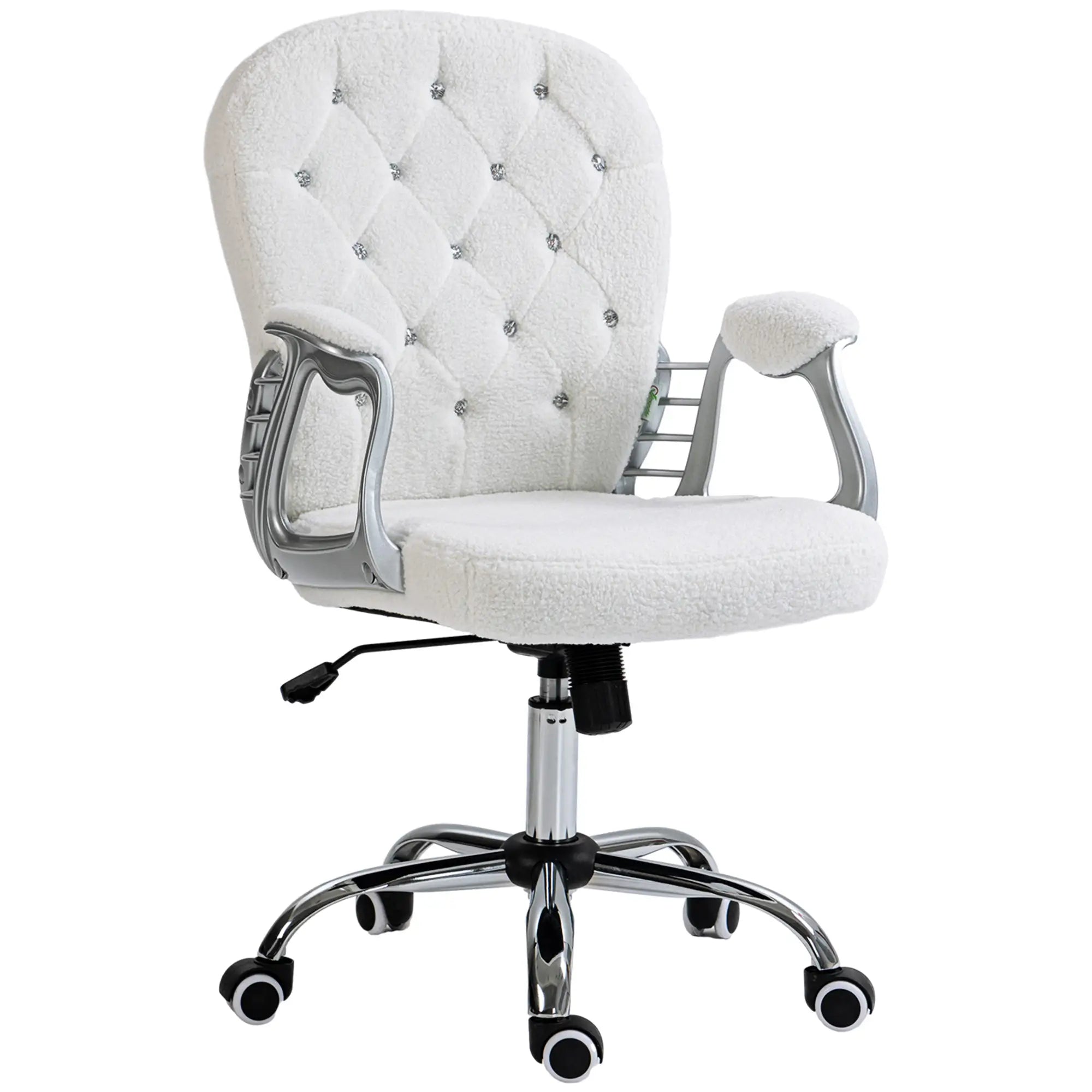 Office Chair, Adjustable Height, Tufted Back, White Task Chairs at Gallery Canada