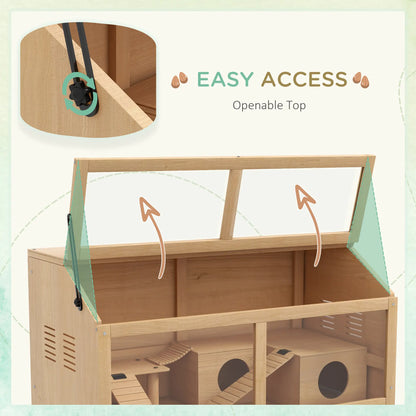 Wooden Rat Cage with Suspension Bridge, Ladders, Openable Top Hamster Cages at Gallery Canada