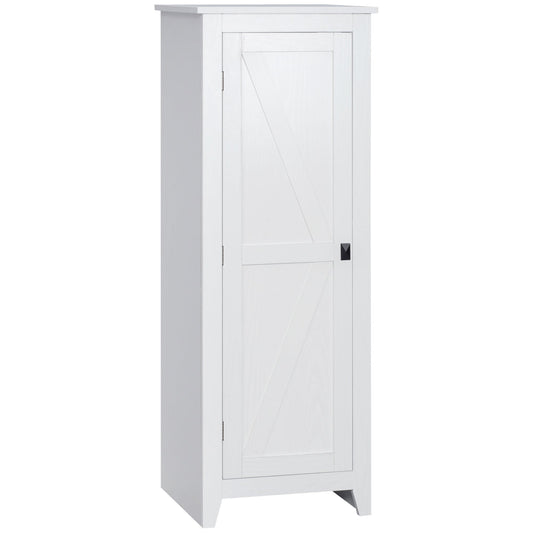 Freestanding Kitchen Pantry, Storage Cabinet with Barn Style Door and Adjustable Shelves, 47.8", White - Gallery Canada