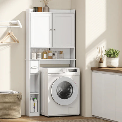 Over Toilet Storage Cabinet, 2 Doors, Toilet Paper Holder, White Bathroom Cabinets at Gallery Canada