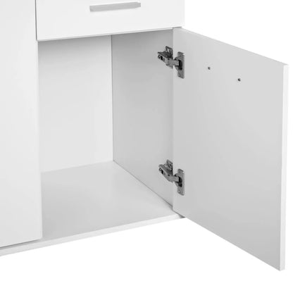 High Gloss Sideboard, 2 Drawers, 2 Doors, Adjustable Shelf, White Storage Cabinets at Gallery Canada