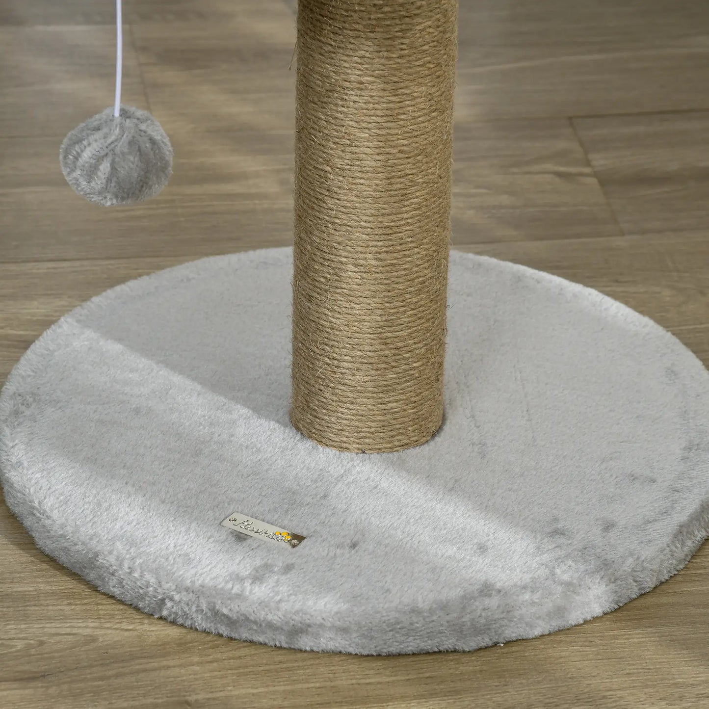 Cat Tree with Scratching Post, Toy Ball, Perch, 16" x 16" x 19", Grey Cat Trees at Gallery Canada