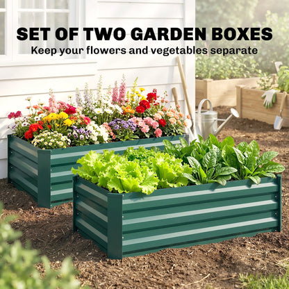 Galvanized Raised Garden Beds, Outdoor Planter Box, Green Raised Garden Beds at Gallery Canada
