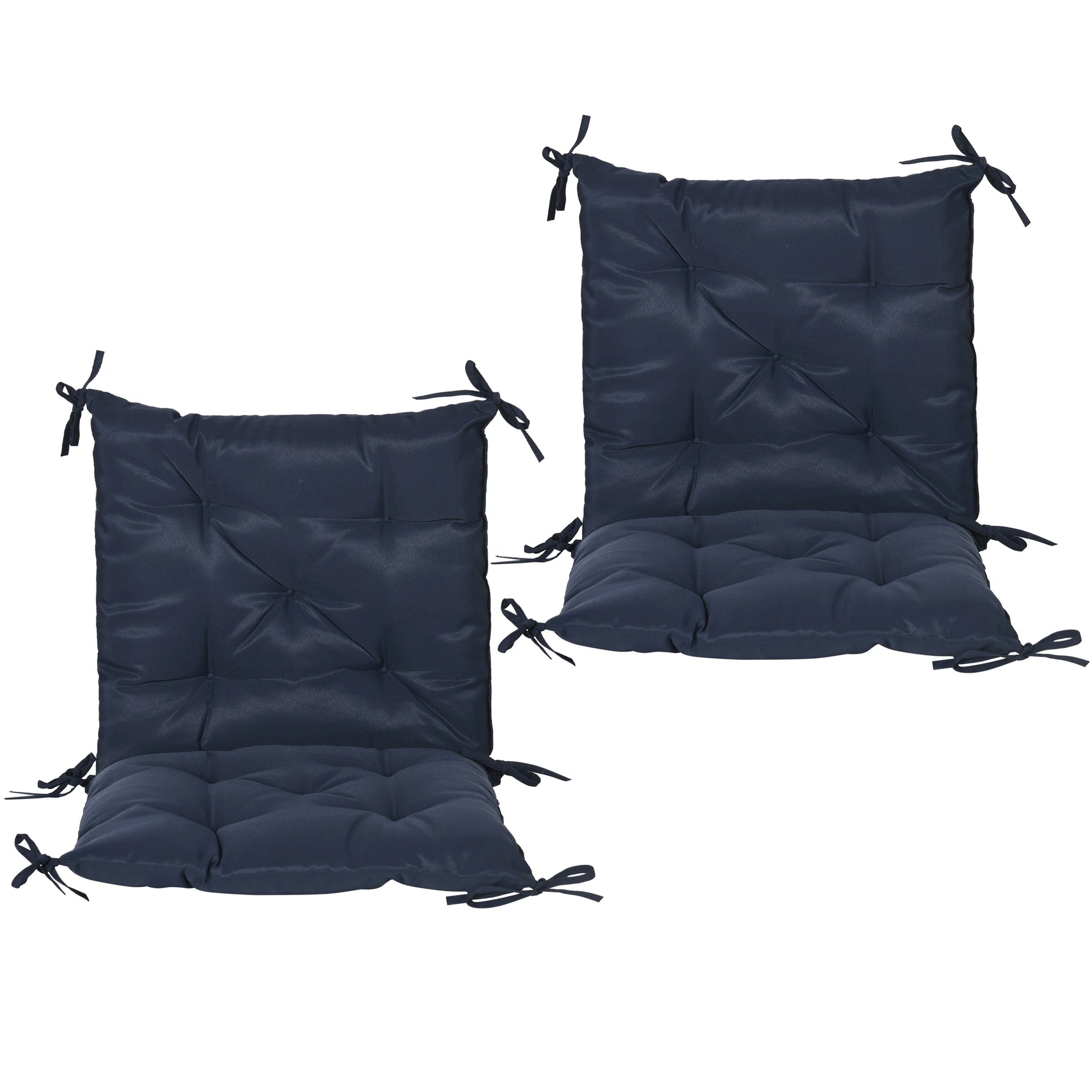Patio Chair Cushions, Set of 2, 39" x 20" x 3", Dark Blue Patio Chair Cushions at Gallery Canada