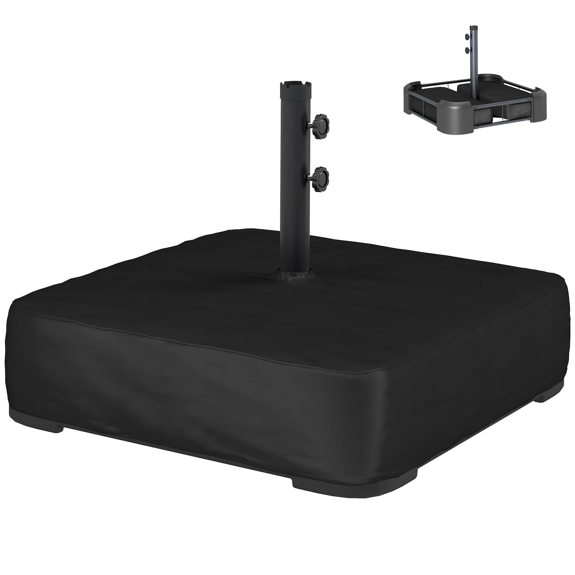 Sand Filled Parasol Base, 176 lbs, Heavy Duty Stand, Black Umbrella Bases at Gallery Canada