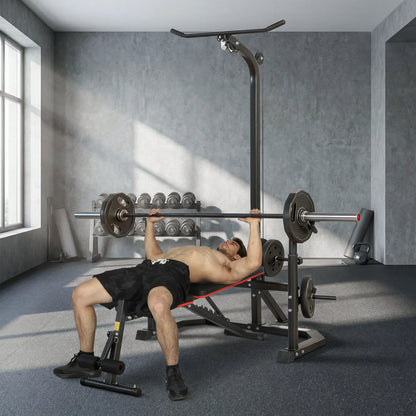 Cable Machine, Multi-Function Bench Press Rack, Lat-Pull Down System, Black Power Towers at Gallery Canada