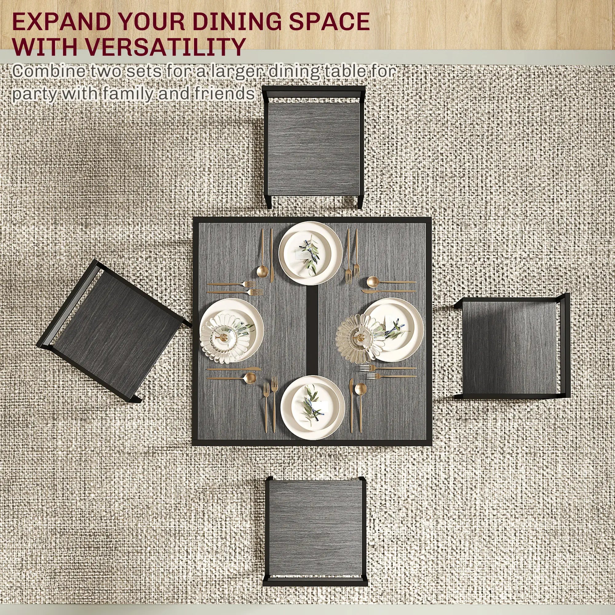 Industrial Dining Set For 2, Kitchen Table With Chairs Dining Table Sets at Gallery Canada
