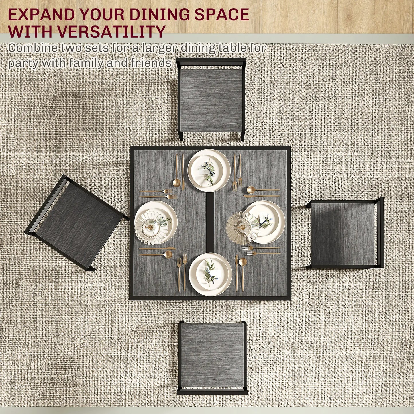 Industrial Dining Set For 2, Kitchen Table With Chairs Dining Table Sets at Gallery Canada