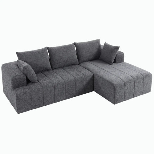 101 Modular Sectional Sofa With Chaise, Cloud Couch, Grey