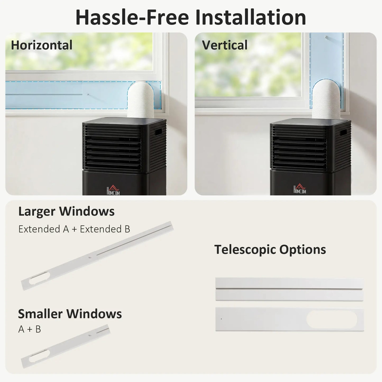 8000 BTU Portable Air Conditioner, Fan, Dehumidifier, Remote, 24H Timer, Black Air Conditioner at Gallery Canada