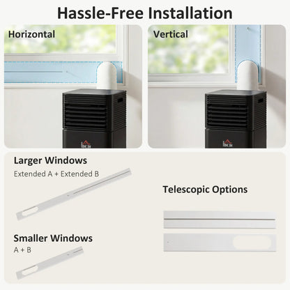 8000 BTU Portable Air Conditioner, Fan, Dehumidifier, Remote, 24H Timer, Black Air Conditioner at Gallery Canada
