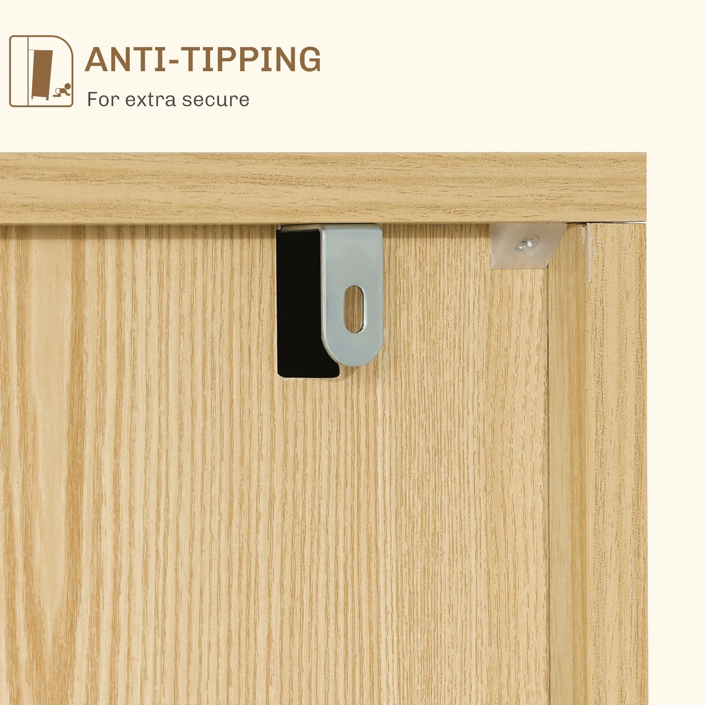 Modern Sideboard and Buffet, Dining Room Cabinet with Adjustable Shelves for Kitchen, Living Room, Natural Bar Cabinets at Gallery Canada