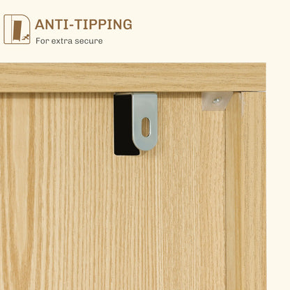 Modern Sideboard and Buffet, Dining Room Cabinet with Adjustable Shelves for Kitchen, Living Room, Natural Bar Cabinets at Gallery Canada