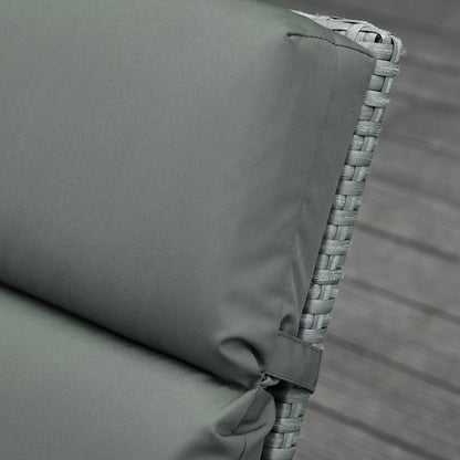 Outdoor Lounge Chair Cushion Set, 77.2" x 21.7", Dark Grey Patio Chair Cushions at Gallery Canada