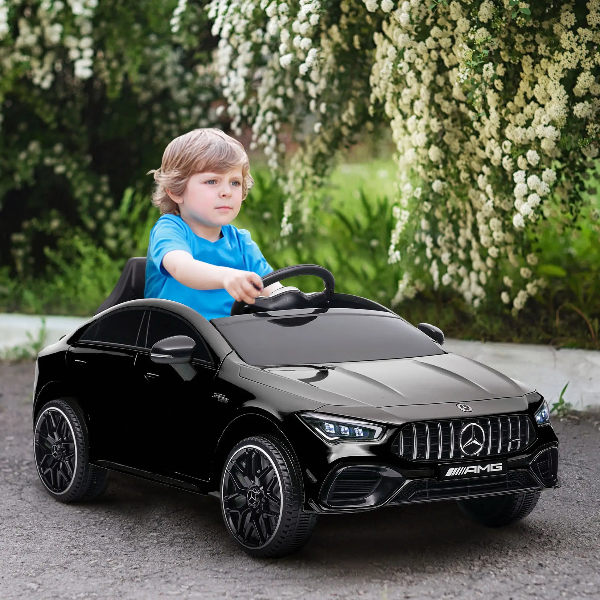 12V Ride On Car, Kids Electric Car, Remote Control, LED Lights, Black Electric Toy Cars at Gallery Canada
