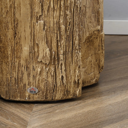 Concrete Finish Side Table, Lightweight, 17", Natural Brown Side Tables at Gallery Canada