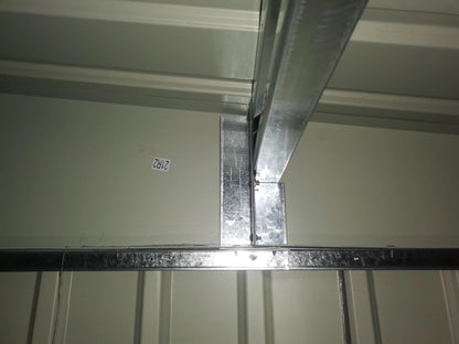 11' x 9' Steel Garden Storage Shed, Outdoor Metal Tool House, Grey Sheds at Gallery Canada