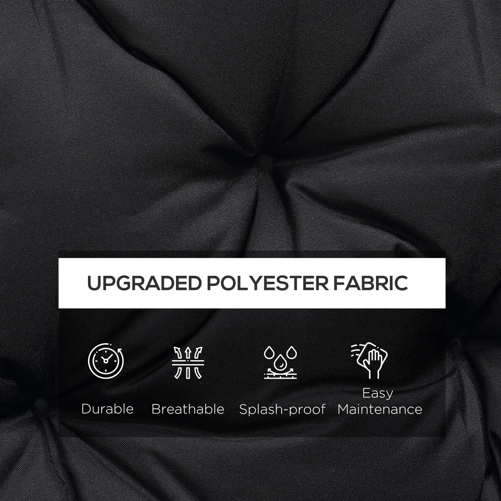 Porch Swing Cushion Garden Bench Cushion with Backrest, Non-Slip 3-Seater Thick Pad, Swing Chair Mat Replacement for Indoor and Outdoor, 59.1