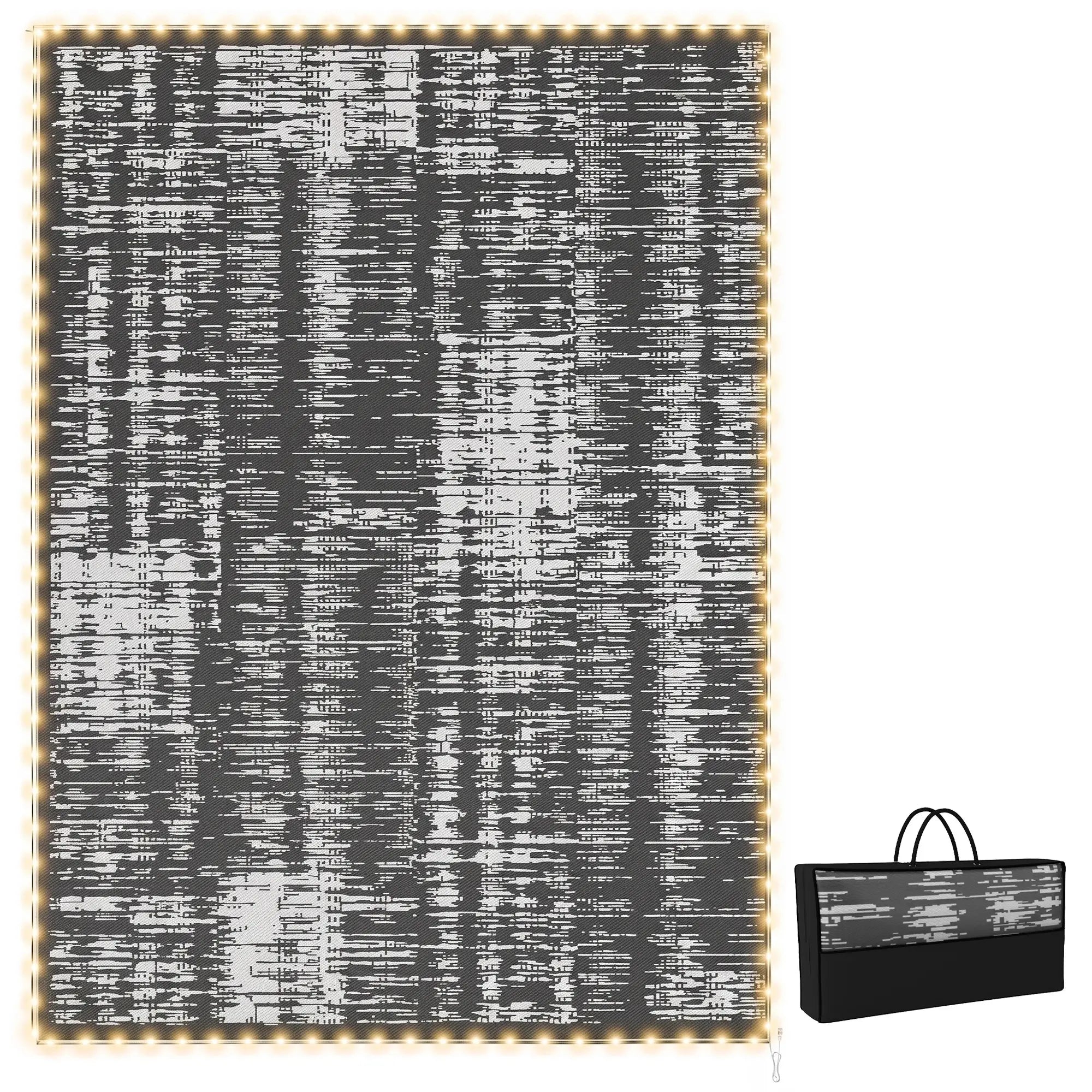 Waterproof Outdoor Camping Rug With LED Lights, 12' x 9' Outdoor Reversible Rugs at Gallery Canada