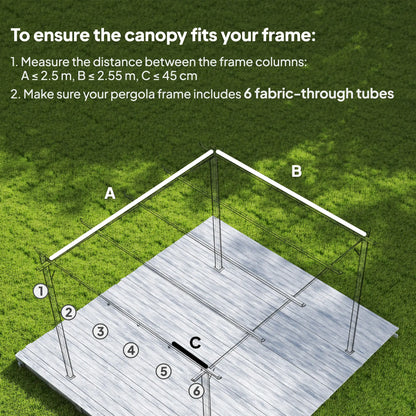 Retractable Pergola Canopy Replacement, 8.2'x8.4', Tan Gazebo Canopy Replacement at Gallery Canada