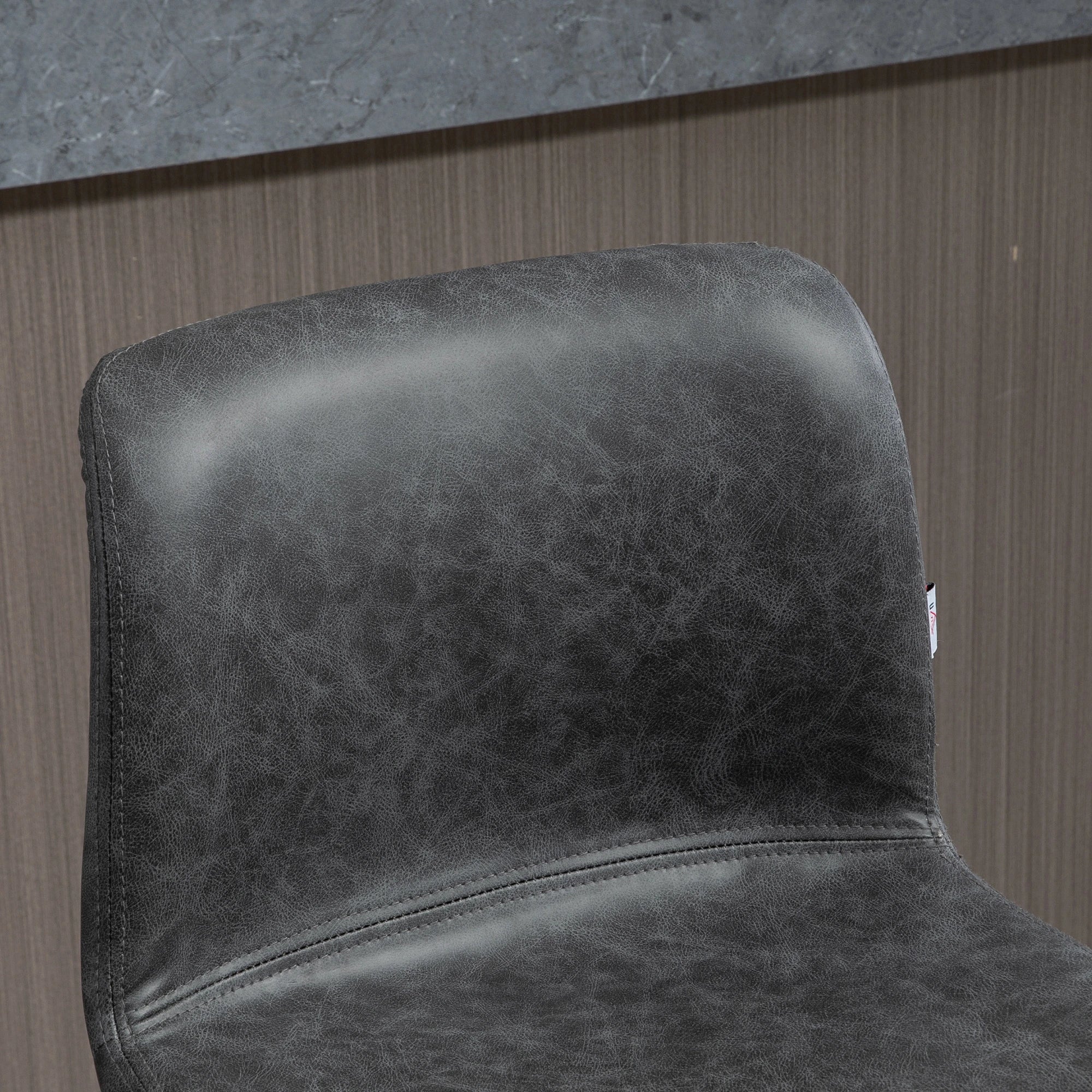 Modern Bar Stools Set of 2, Counter Height, PU Leather, Wooden Frame, Grey Bar Stools at Gallery Canada