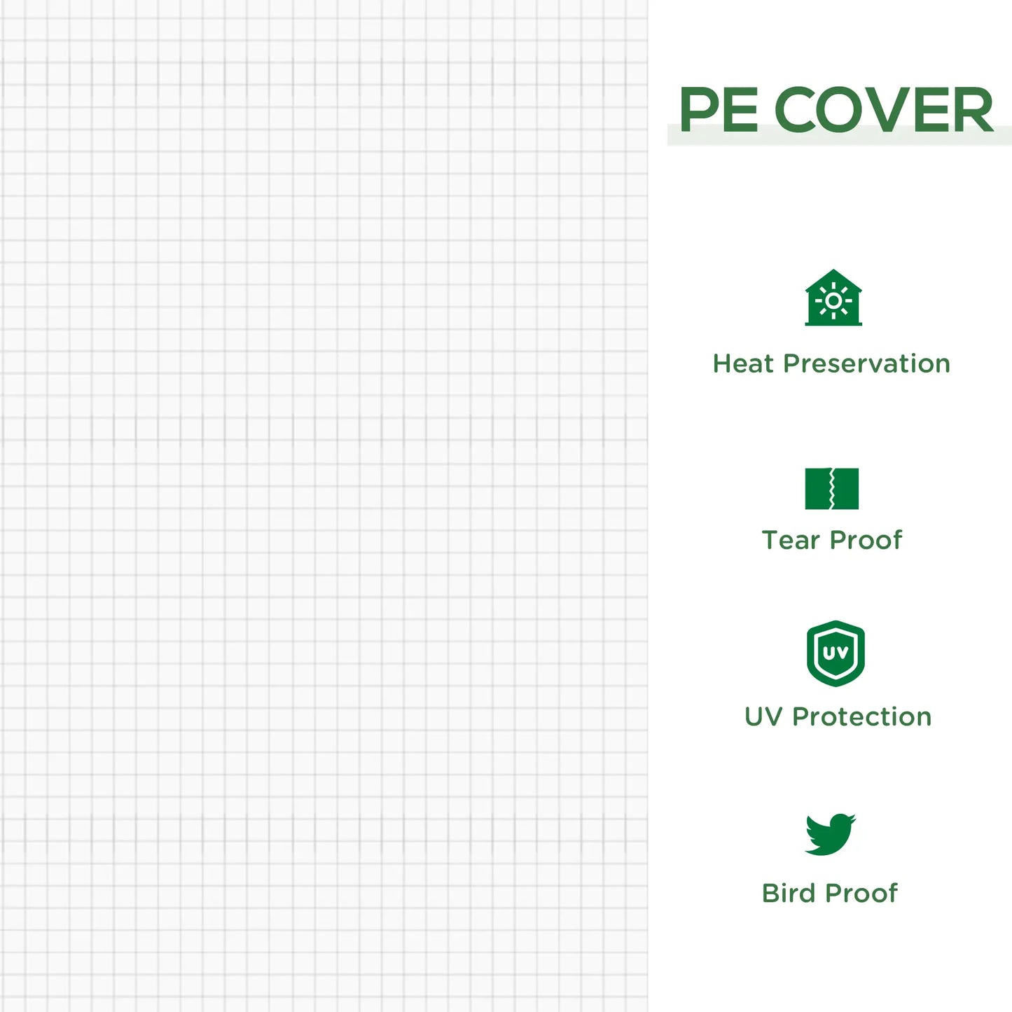 6' x 3' x 3' Portable Tunnel Greenhouse, Large Zipper Doors, Water UV PE Cover, White Mini Greenhouses at Gallery Canada