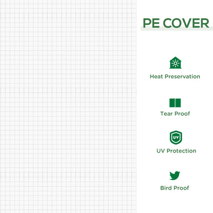 6' x 3' x 3' Portable Tunnel Greenhouse, Large Zipper Doors, Water UV PE Cover, White Mini Greenhouses at Gallery Canada