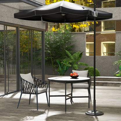 Heavy Duty Concrete Umbrella Base, Steel Pole, Round Parasol Stand, Black Umbrella Bases at Gallery Canada