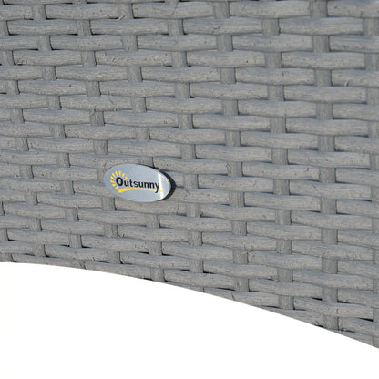 3-Piece Wicker Patio Set, Rattan Bistro with Glass Table, Grey Bistro Sets at Gallery Canada