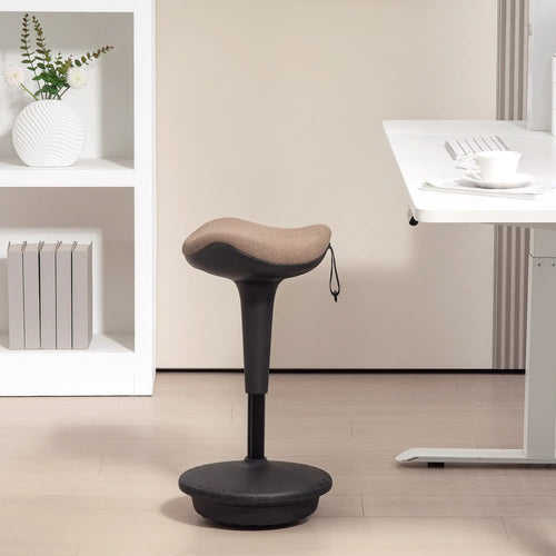 Adjustable Ergonomic Swivel Standing Stool, Brown