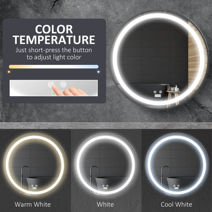 LED Bathroom Mirror, Dimmable Anti Fog, 3 Temperatures, 24 Inch, Color Wall Mirrors at Gallery Canada