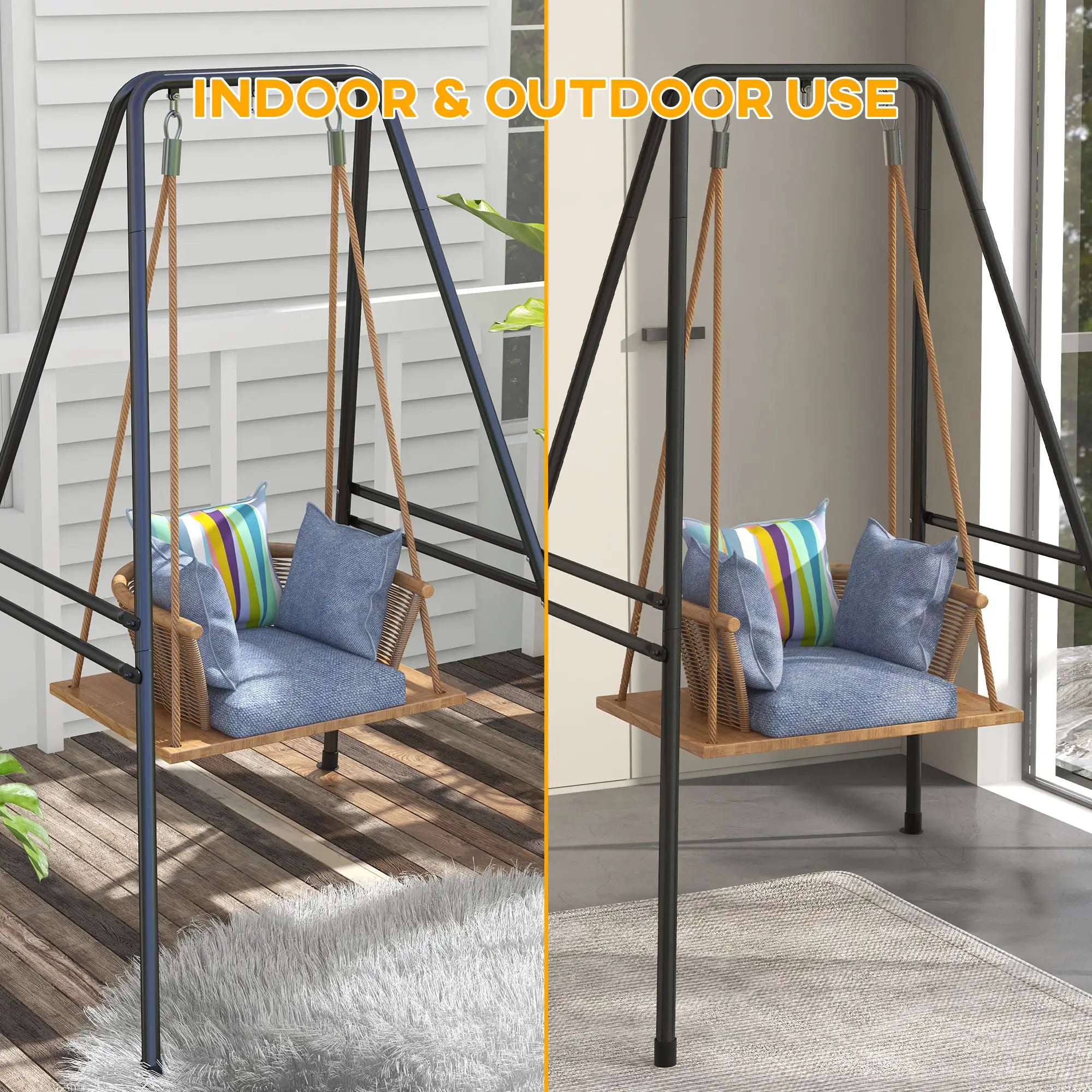 Heavy Duty Metal Hammock Chair Stand, 48.8