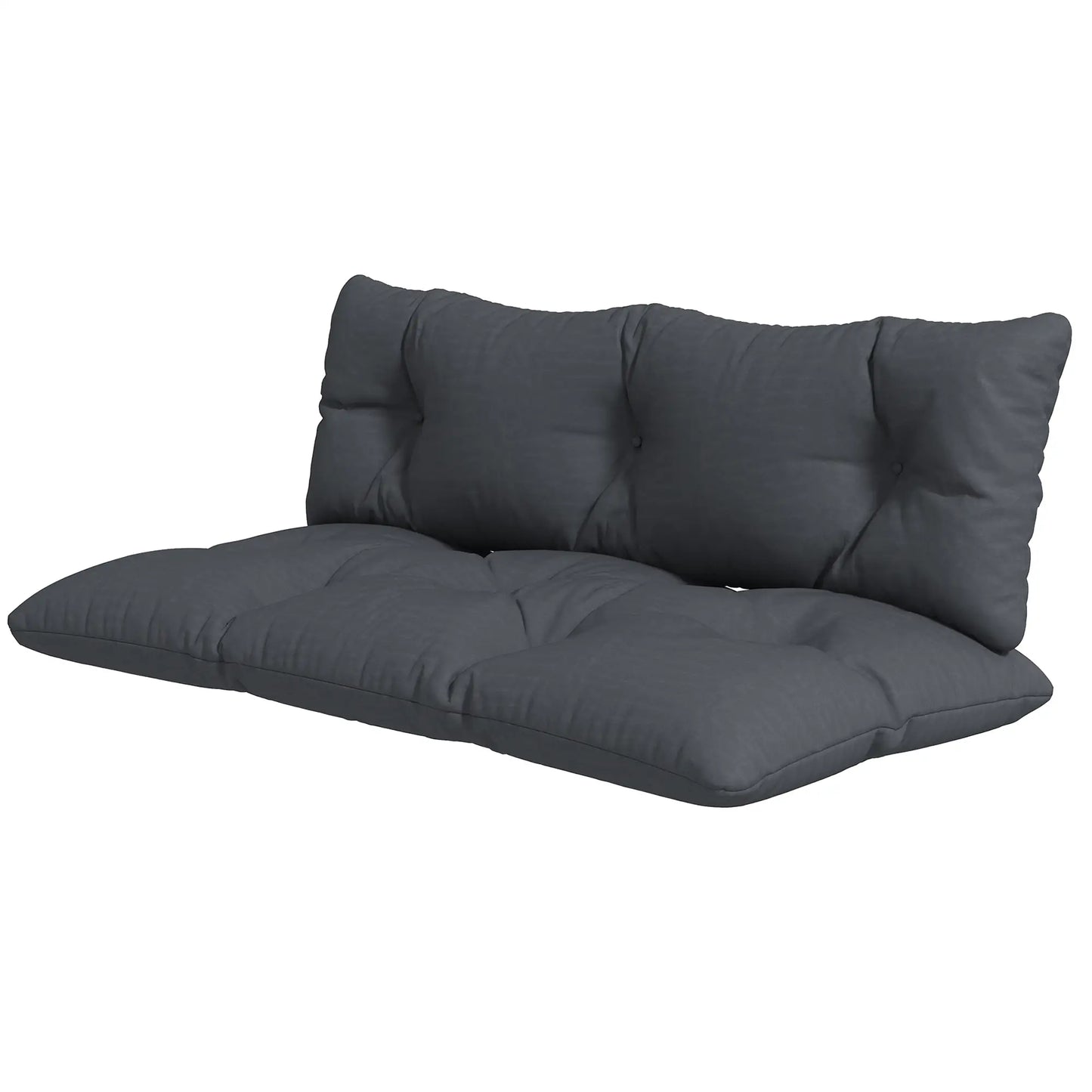 2 Seater 6" Thick Outdoor Seat Cushions With Back Cushion, Dark Grey Patio Chair Cushions Dark Grey at Gallery Canada