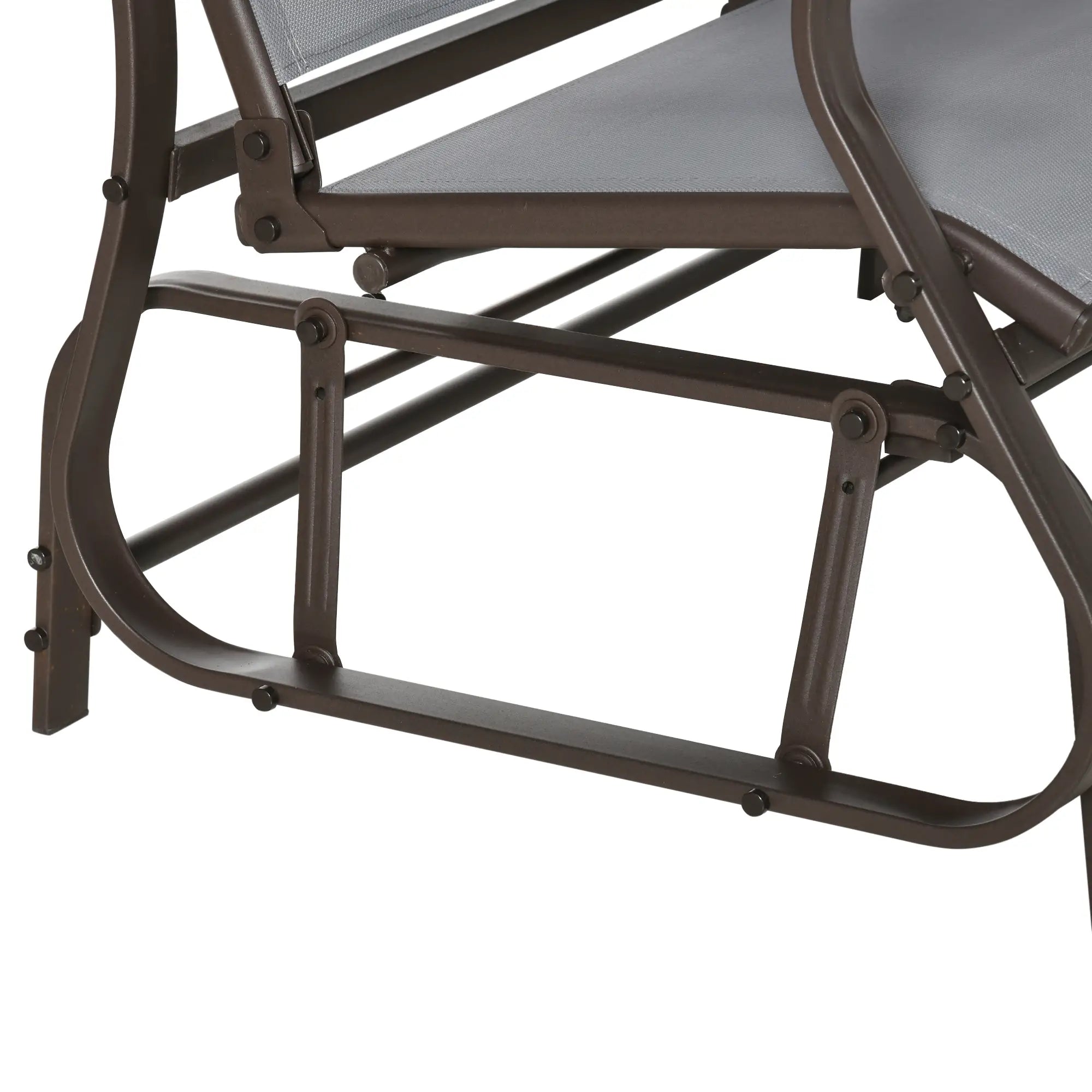 Garden Double Gliding Chair, Outdoor Patio Glider, Steel Frame, Light Grey Outdoor Gliders at Gallery Canada