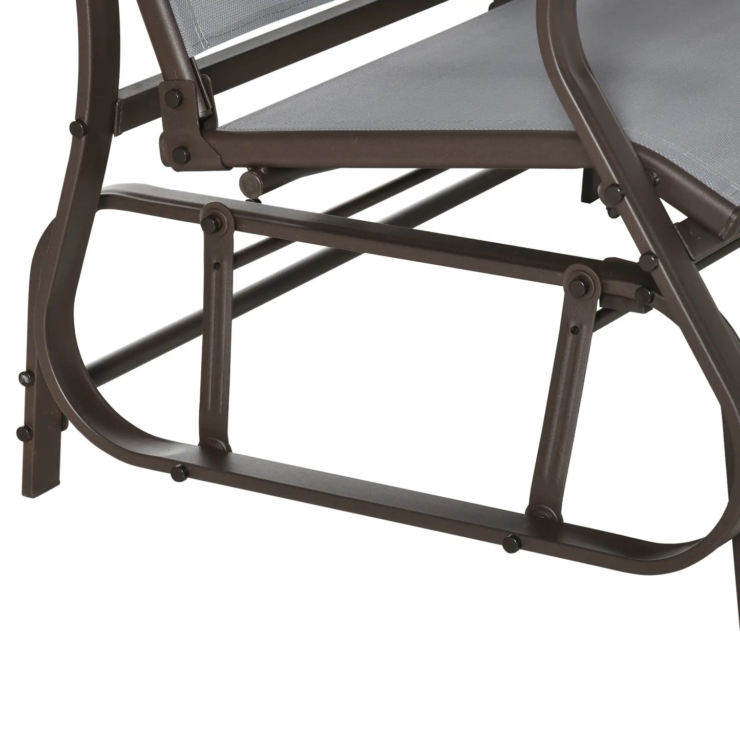 Garden Double Gliding Chair, Outdoor Patio Glider, Steel Frame, Light Grey Outdoor Gliders at Gallery Canada